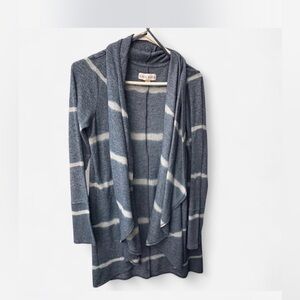 Knox Rose Blue and Cream Striped Cardigan